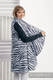 Cardigan largo - talla L/XL - Zebra Grafito & Blanco #babywearing