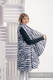 Cardigan largo - talla 2XL/3XL - Zebra Grafito & Blanco #babywearing