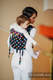 Nosidło Klamrowe ONBUHIMO z tkaniny żakardowej (100% bawełna), rozmiar Standard - POLKA DOTS TĘCZOWE DARK  #babywearing
