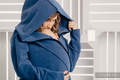 Asymmetrischer Fleece Pullover für Frauen - Größe L - Blau (grad B) #babywearing