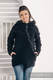 Asymmetrischer Fleece Pullover für Frauen - Größe S -  Schwarz #babywearing