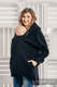 Chaqueta polar asimétrica con capucha para mujer - talla S - Negro (Grado B)  #babywearing
