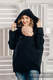 Asymmetrischer Fleece Pullover für Frauen - Größe XXL - Schwarz #babywearing