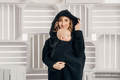 Asymmetrischer Fleece Pullover für Frauen - Größe S -  Schwarz #babywearing