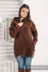 Asymmetrischer Fleece Pullover für Frauen - Größe L - Brown (grad B) #babywearing