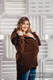 Asymmetrischer Fleece Pullover für Frauen - Größe M - Brown #babywearing