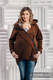 Asymmetrical Fleece Hoodie for Women - size L - Brown (grade B) #babywearing