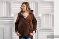 Chaqueta polar asimétrica con capucha para mujer - talla M - Marrón #babywearing