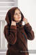 Asymmetrischer Fleece Pullover für Frauen - Größe S -  Brown #babywearing