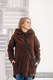 Asymmetrischer Fleece Pullover für Frauen - Größe M - Brown #babywearing