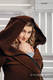 Asymmetrical Fleece Hoodie for Women - size L - Brown #babywearing