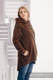 Asymmetrischer Fleece Pullover für Frauen - Größe XXL - Brown #babywearing