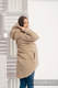 Chaqueta polar asimétrica con capucha para mujer - talla S - Cafe Latte #babywearing
