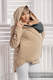 Chaqueta polar asimétrica con capucha para mujer - talla M - Cafe Latte #babywearing