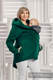Chaqueta polar asimétrica con capucha para mujer - talla L - Verde Oscuro #babywearing