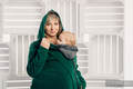 Sweat à capuche asymétrique pour femme - Taille M - Vert Foncé #babywearing