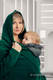 Asymmetrischer Fleece Pullover für Frauen - Größe L - Dunkelgrün #babywearing