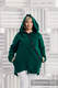 Asymmetrischer Fleece Pullover für Frauen - Größe S - Dunkelgrün #babywearing