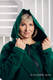Asymmetrical Fleece Hoodie for Women - size S - Dark Green #babywearing
