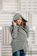 Asymmetrischer Fleece Pullover für Frauen - Größe S -  Grau #babywearing
