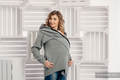 Asymmetrischer Fleece Pullover für Frauen - Größe S -  Grau (grad B) #babywearing