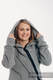 Chaqueta polar asimétrica con capucha para mujer - talla M - Gris #babywearing