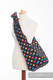Hobo Bag made of woven fabric, 100% cotton - POLKA DOTS RAINBOW DARK  #babywearing