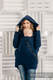Chaqueta polar asimétrica con capucha para mujer - talla M - Azul Marino #babywearing