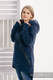 Chaqueta polar asimétrica con capucha para mujer - talla S - Azul Marino #babywearing