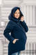 Chaqueta polar asimétrica con capucha para mujer - talla XXL - Azul Marino #babywearing