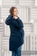 Chaqueta polar asimétrica con capucha para mujer - talla L - Azul Marino #babywearing