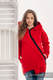 Chaqueta polar asimétrica con capucha para mujer - talla L - Rojo #babywearing