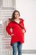 Asymmetrischer Fleece Pullover für Frauen - Größe M - Rot #babywearing