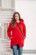 Asymmetrischer Fleece Pullover für Frauen - Größe XXL - Rot (grad B) #babywearing