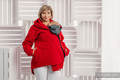 Asymmetrischer Fleece Pullover für Frauen - Größe S -  Rot #babywearing