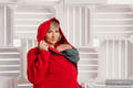 Asymmetrical Fleece Hoodie for Women - size M - Red #babywearing