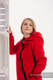 Chaqueta polar asimétrica con capucha para mujer - talla M - Rojo #babywearing