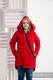 Chaqueta polar asimétrica con capucha para mujer - talla S - Rojo #babywearing