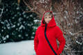 Asymetryczna Bluza Polarowa Damska - rozmiar L - Czerwona #babywearing