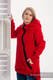Chaqueta polar asimétrica con capucha para mujer - talla M - Rojo #babywearing