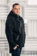 Asymmetrischer Fleece Pullover für Männer - Größe M - Schwarz #babywearing