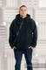 Asymmetrischer Fleece Pullover für Männer - Größe XL - Schwarz #babywearing