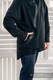 Asymmetrical Fleece Hoodie for Men - size L - Black #babywearing