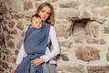 Baby Wrap, Jacquard Weave (60% cotton, 40% bamboo) - LITTLE LOVE - AQUA - size XL #babywearing