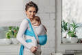 Moja pierwsza chusta do noszenia dzieci - LARIMAR, tkana splotem skośno-krzyżowym (100% bawełna) - rozmiar S (drugi gatunek)  #babywearing