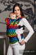 Ergonomic Carrier, Toddler Size, jacquard weave 100% cotton - RAINBOW STARS DARK - Second Generation #babywearing