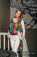 Baby Wrap, Jacquard Weave (100% cotton) - RAINBOW STARS DARK - size XS #babywearing