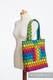 Shoulder bag made of wrap fabric (100% cotton) - RAINBOW STARS DARK - standard size 37cmx37cm #babywearing
