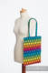 Einkaufstasche, hergestellt aus gewebtem Stoff (100% Baumwolle) - RAINBOW STARS DARK (grad B) #babywearing