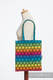 Einkaufstasche, hergestellt aus gewebtem Stoff (100% Baumwolle) - RAINBOW STARS DARK #babywearing